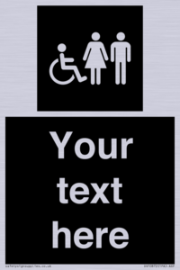 Custom information: black panel disabled female and male